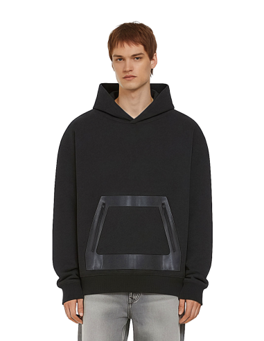 EPF-EP311-Leather Panel Hoodie